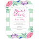 Seafoam Vintage Flower Bridal Shower Invitations Image 3 of 6